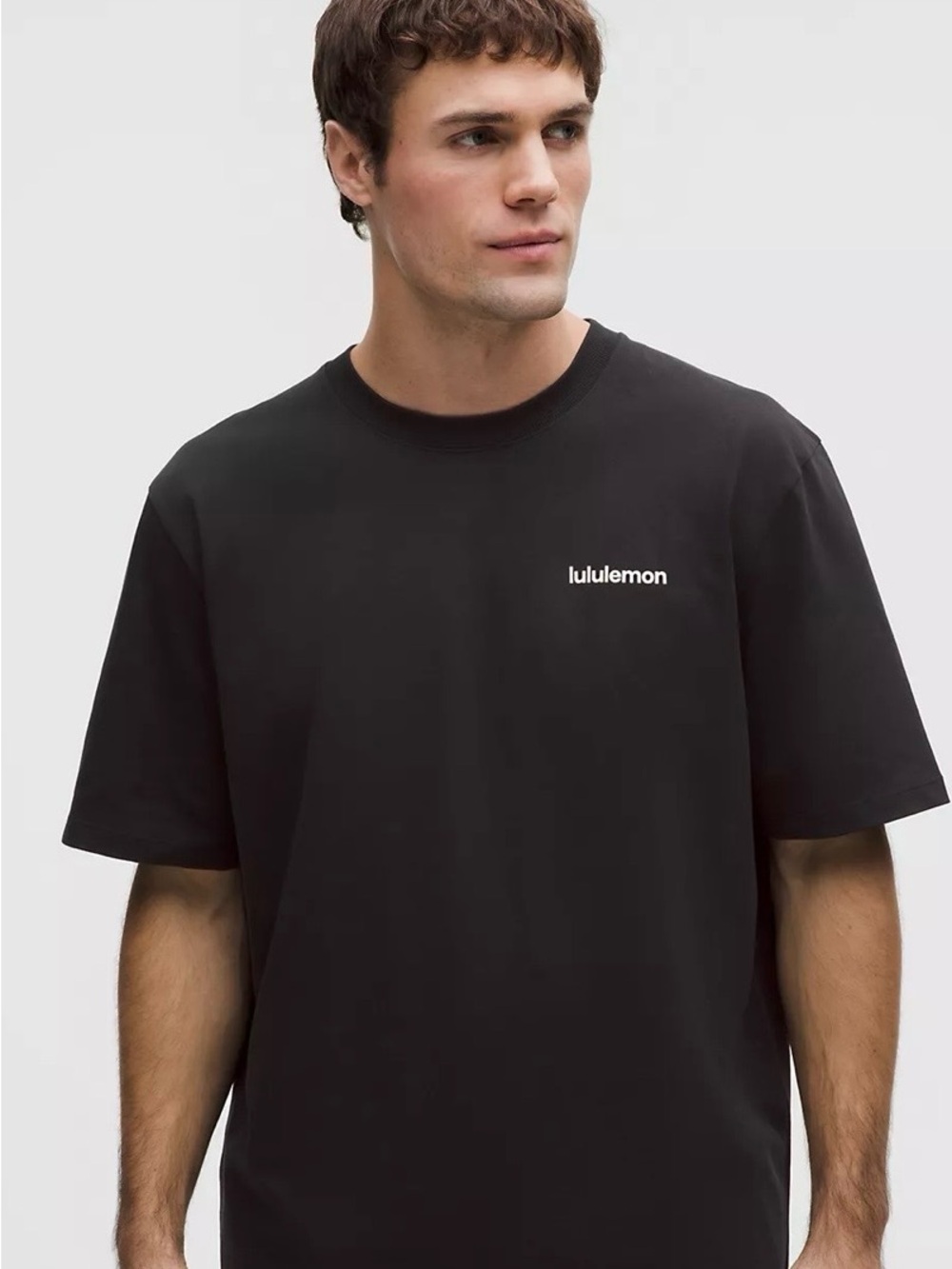 lululemon athletica Men’s Black Tee with White Logo